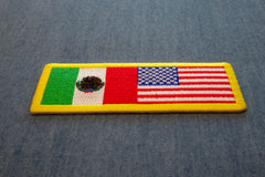 USA Mexico Patch - 4x1.5 inch