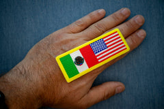 USA Mexico Patch - 4x1.5 inch