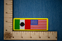 USA Mexico Patch - 4x1.5 inch