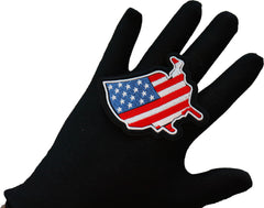 USA Patriotic Patch - 3x2.75 inch