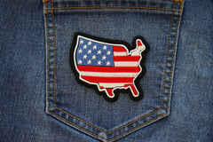 USA Patriotic Patch - 3x2.75 inch