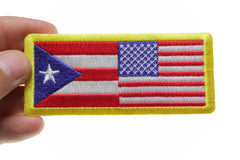 USA Puerto Rico Patch - 4x1.75 inch