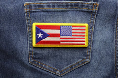 USA Puerto Rico Patch - 4x1.75 inch