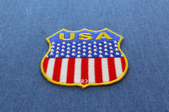 USA  Shield Flag Patch - 2.75x2.75 inch