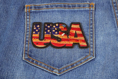 USA Vintage Patch Flag Patch - 4x2 inch