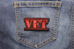 Vet Patch Old Stamper Red - 3x1.5 inches