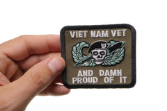 Vietnam Vet and Damn Proud Of It Patch - 3x2.5 inch