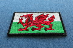 Wales Flag Patch - 3x2 inch