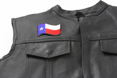 Waving Texas Flag Patch - 3x2.75 inch