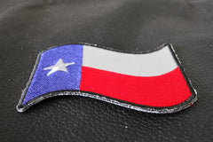 Waving Texas Flag Patch - 3x2.75 inch