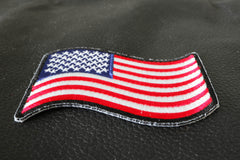 Waving US Flag Patch - 3x2.5 inch