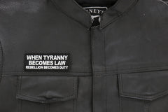 When Tyranny Becomes Law Rebellion Becomes Duty Patch - 4x1.5 inch