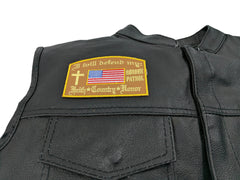 I Will Defend My Faith Country Honor Border Patrol In Brown Patch - 4x2.6 inch