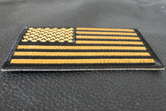 Yellow Black American Flag Patch - 3x2 inch