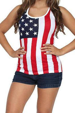 USA Flag Tank Top Ladies.