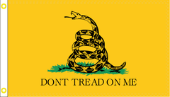 Gadsden Flag Double Sided "Dont Tread On Me" Nylon Embroidered 3x5 ft Pole Hem.