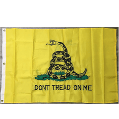 Gadsden Flag Double Sided "Dont Tread On Me" Nylon Embroidered 3x5 ft Pole Hem.