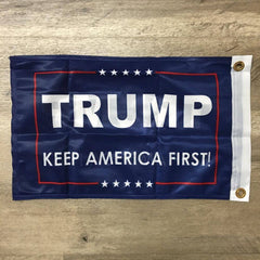 12x18 inch Double Sided Trump Keep America First Flag Knitted.