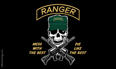 Rangers Flag, Mess with the Best Die Like the Rest Flag - Made in USA