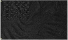 All Back American Flag Sewn Nylon Embroidered Stars.