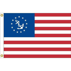 US Yacht Ensign Sewn & Embroidered Nylon Flag 20" x 30" Made in USA.