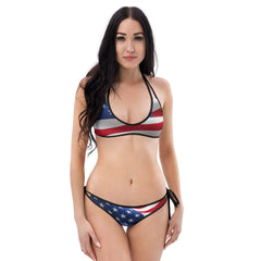 Wavy American Flag Bikini