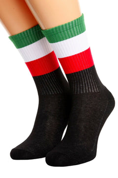 ITALY flag socks for men and women.