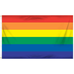 Rainbow Flag Cut & Sewn Flag - Made in USA.