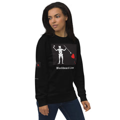 Blackbeard Lives Unisex organic sweatshirt.