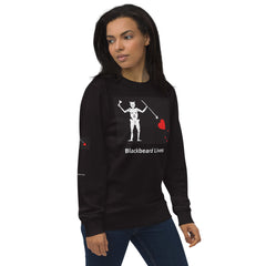 Blackbeard Lives Unisex organic sweatshirt.