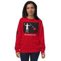 Blackbeard Lives Unisex organic sweatshirt.