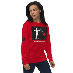 Blackbeard Lives Unisex organic sweatshirt.