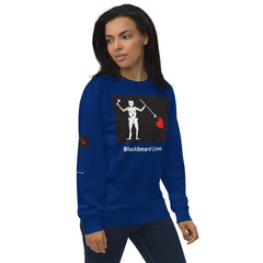 Blackbeard Lives Unisex organic sweatshirt.