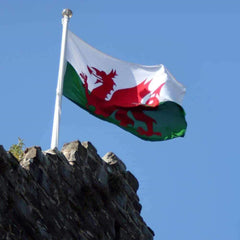 Wales Flag - The Red Dragon Flag Nylon Embroidered.