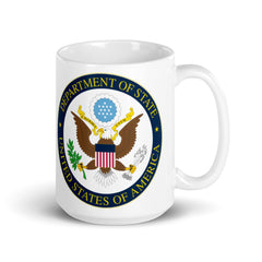 Dept of State White glossy mug